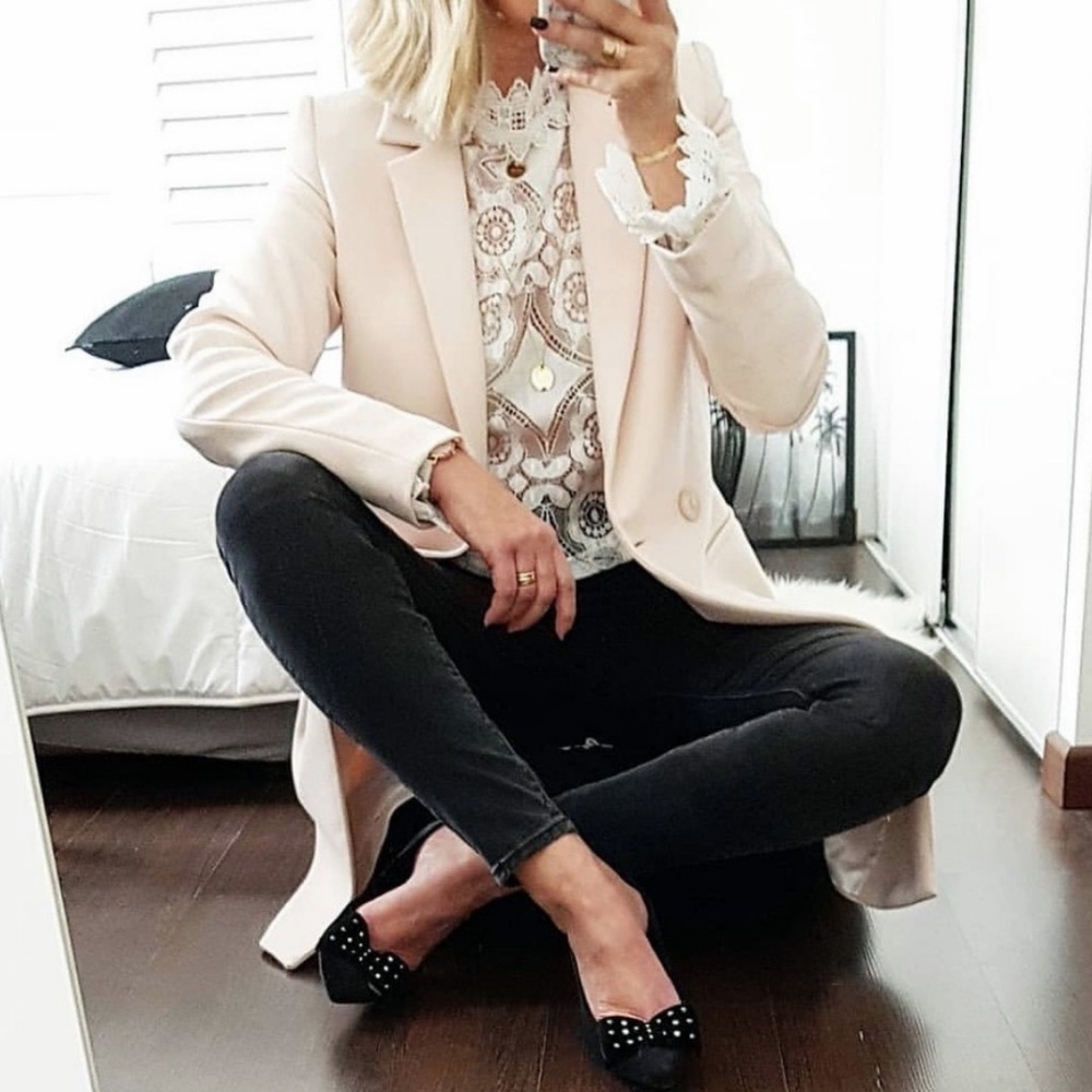 Long Sleeve High Neck Lace Blouse White Boho Chic - Picture 14 of 16